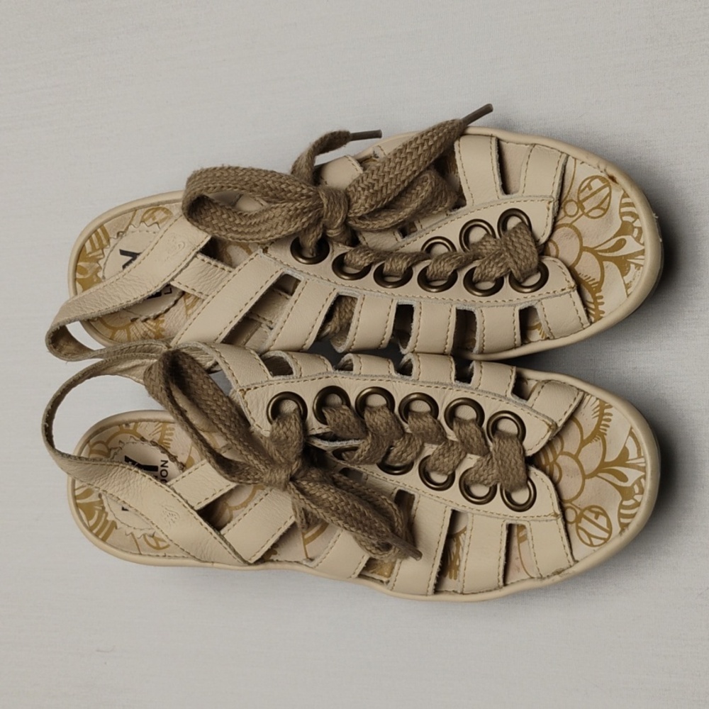 Fly London Yito Leather Gladiator Wedge